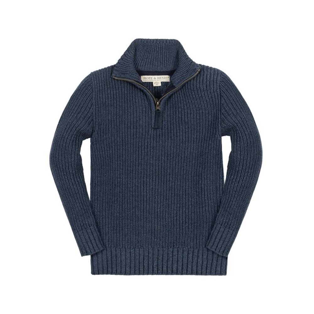 Hope & Henry Boys Organic Half Zip Sweater